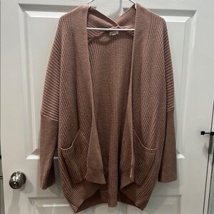 Debut Pink Cardigan Sweater Open Front